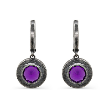 Серьги из серебра с фианитом