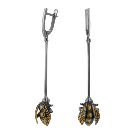 Серьги из серебра с эмалью