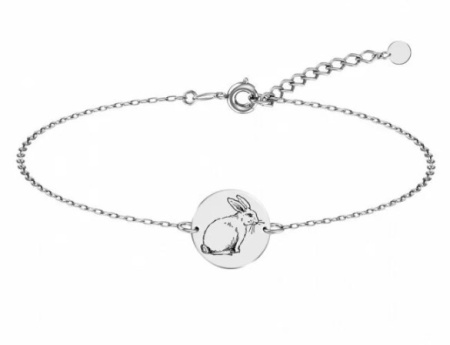 Серебряный браслет «Кролик удачи»