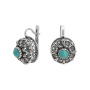 Серьги из серебра с бирюзой