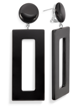 Серебряные серьги с черным ониксом