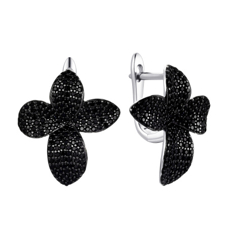 Серьги из серебра «Лепестки»