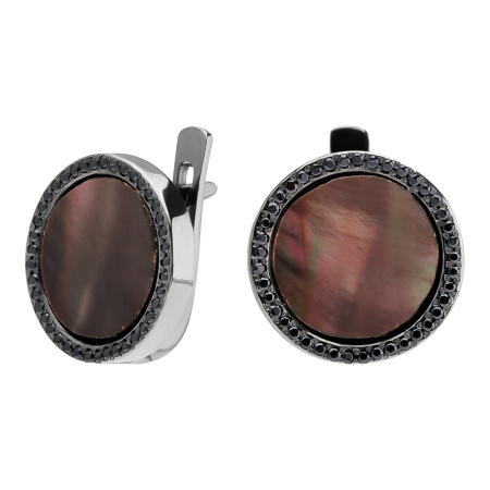 Серебряные серьги с перламутром