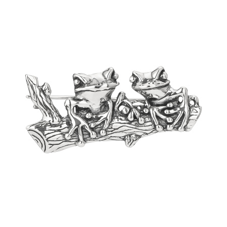 Брошь из серебра «Приятели»