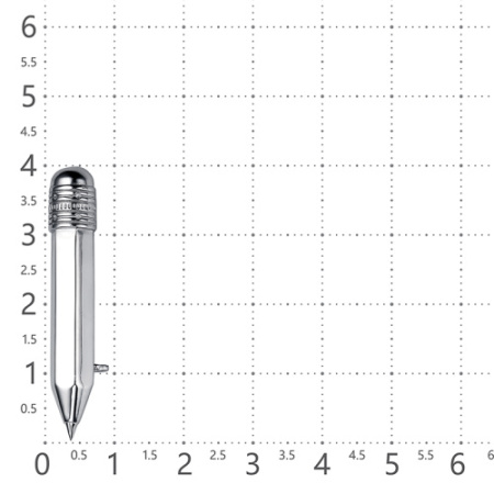 Серебряная брошь «Карандаш»