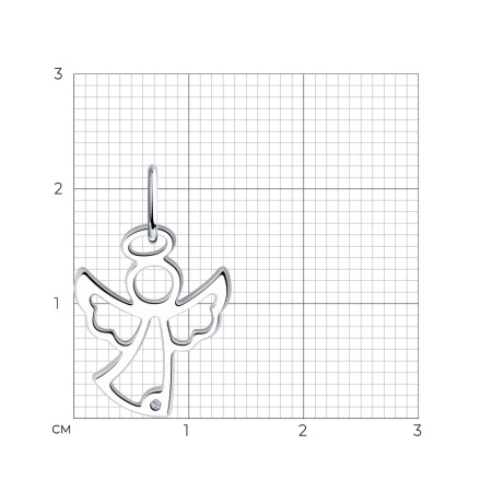 Сербряная подвеска SOKOLOV «Ангелок» с бриллиантом