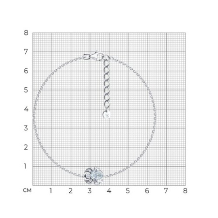 Браслет из серебра с фианитами «Паук»