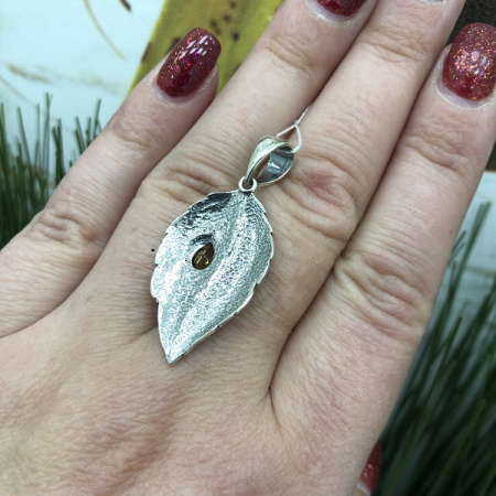 Серебряная подвеска «Свежесть» с цитрином