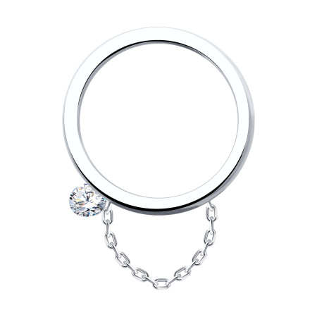 Кольцо из серебра с фианитом