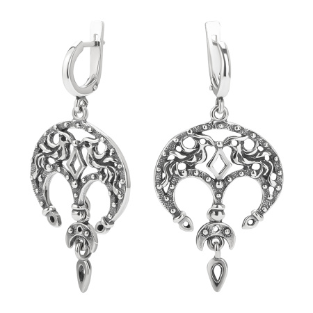 Серьги из серебра «Лунница»