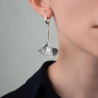Серебряные серьги «Гингко»