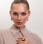 Серьги из серебра с ларимаром