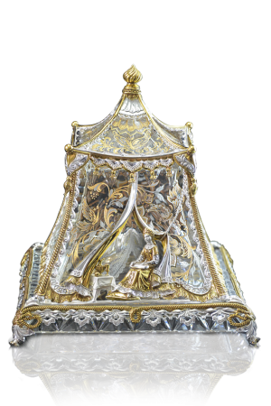 Серебряная лимонница с позолотой «Царь-девица»