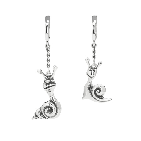 Серьги из серебра «Улитки»