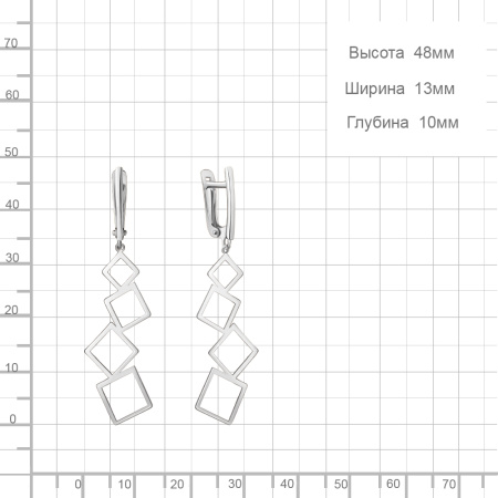 Серебряные серьги «Геометрия»