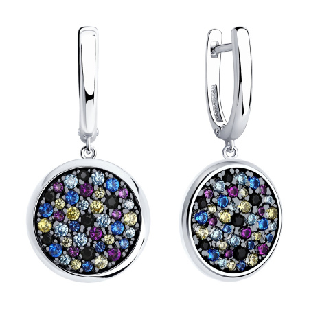 Серебряные серьги с фианитами