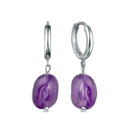 Серьги из серебра с аметистом