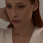 Колье из серебра с фианитами «Бесконечность»