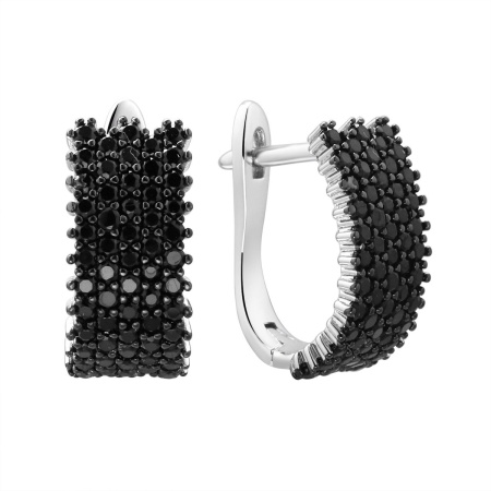 Серьги из серебра со шпинелью