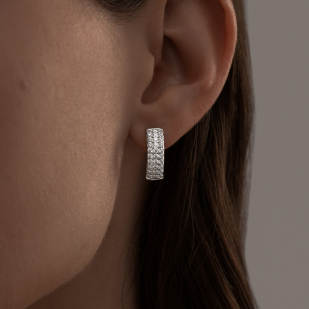 Серебряные серьги с фианитами