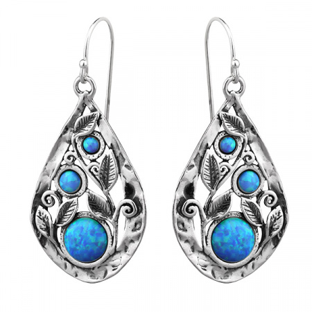 Серебряные серьги с опалом