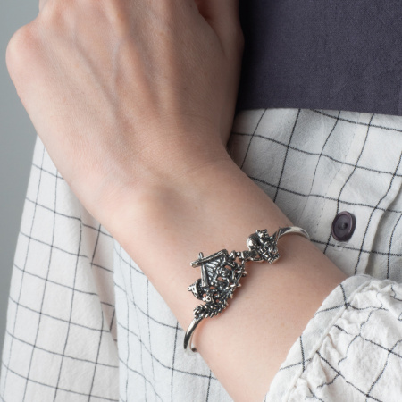 Браслет из серебра «Бабка-Ёжка»