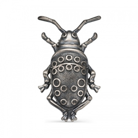Серебряная брошь «Жук»