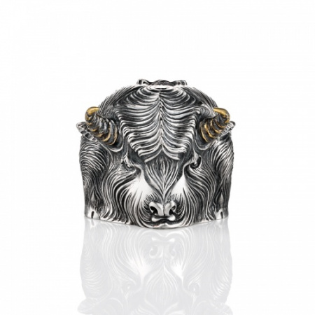 Серебряная стопка - перевертыш «Бык»