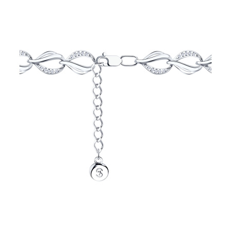 Браслет из серебра с фианитами