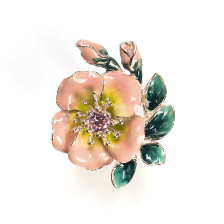 Серебряное кольцо «Шиповник»