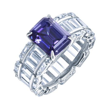 Серебряное кольцо с фианитом