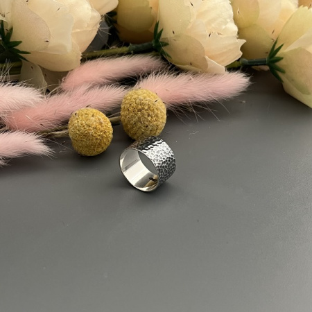 Кольцо из серебра «Тоннель»