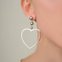 Серебряные серьги «Сердце»
