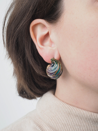 Серебряные серьги «Волна»