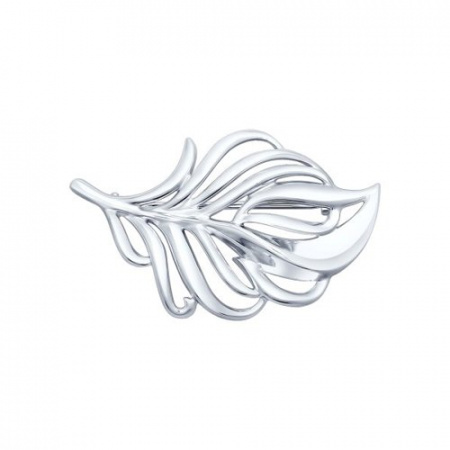 Брошь из серебра «Листок»