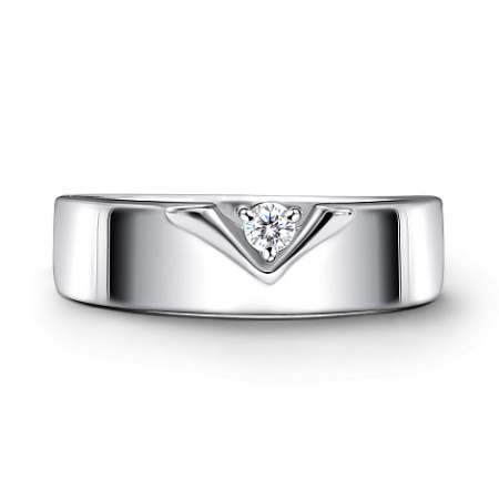 Кольцо из серебра с бриллиантом