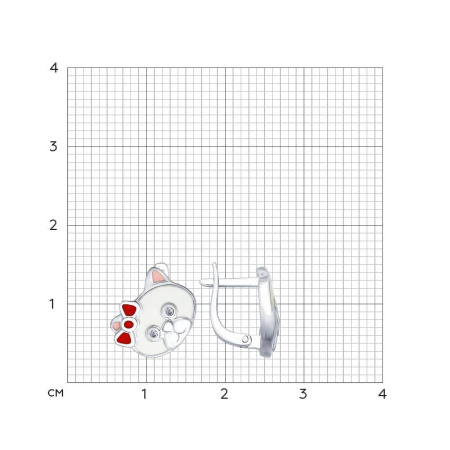 Серьги «Кошечки» с фианитами