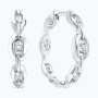 Серьги из серебра с фианитами
