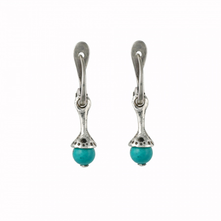 Серьги из серебра с бирюзой