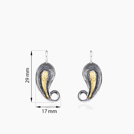 Серебряные серьги «Каллы»