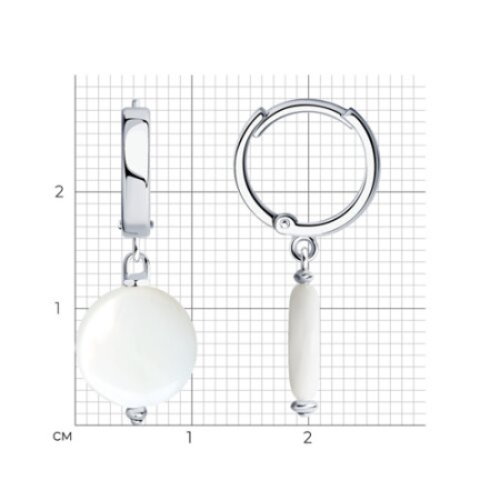 Серьги из серебра с перламутром Sokolov