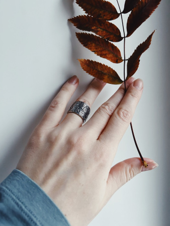 Серебряное кольцо «Гербарий»