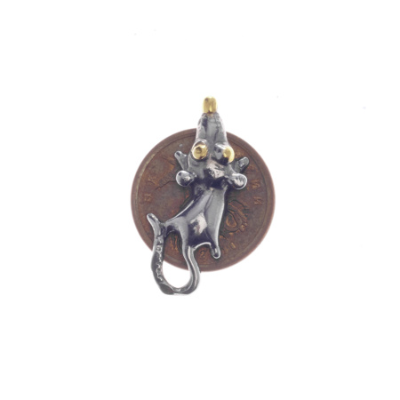 Мышь кошельковая из серебра на 10 копейках