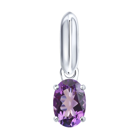 Подвеска из серебра с аметистом