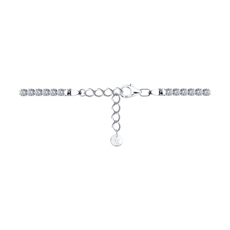 Браслет из серебра с фианитами