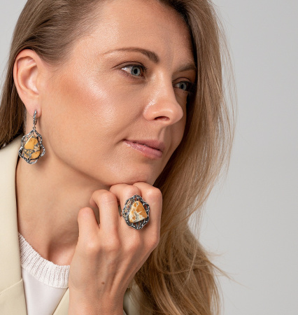 Серебряное кольцо с яшмой