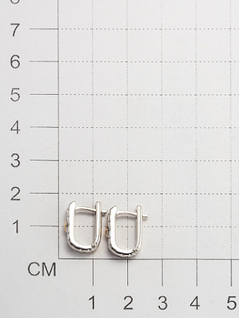 Серебряные серьги с бриллиантом