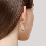 Серьги конго из серебра 3,5 см