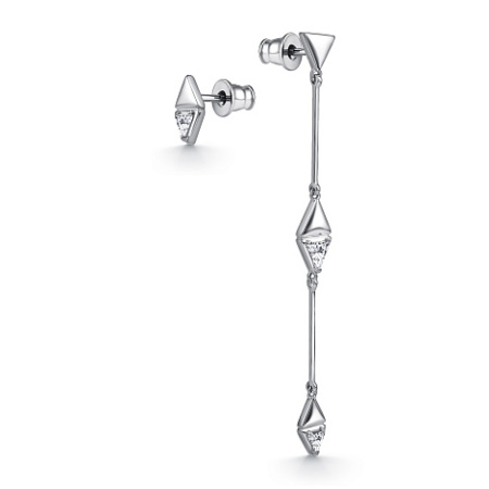 Серьги-пусеты из серебра с фианитами