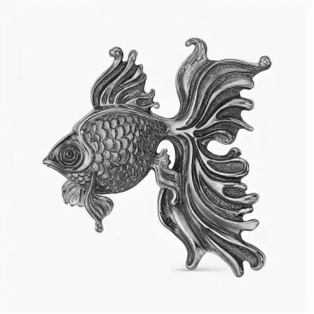 Серебряная брошь «Рыбка»